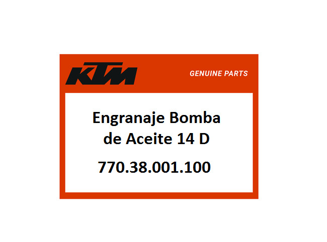 Engranaje Bomba de Aceite 14 D