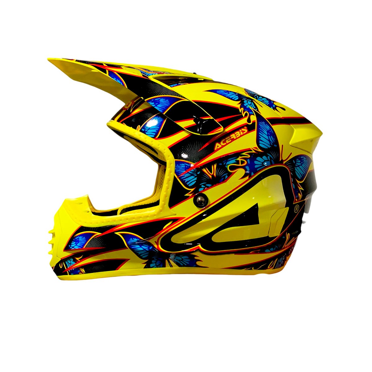 Casco ACERBIS Fibero035 Butterfly Azul/Amarillo