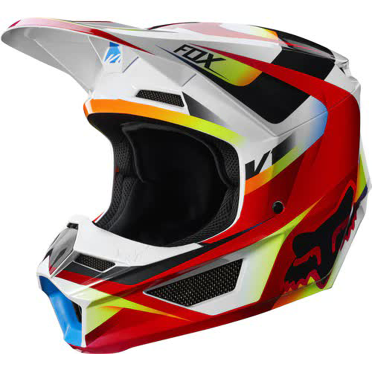 Casco FOX V1 Motif Rojo/ Blanco