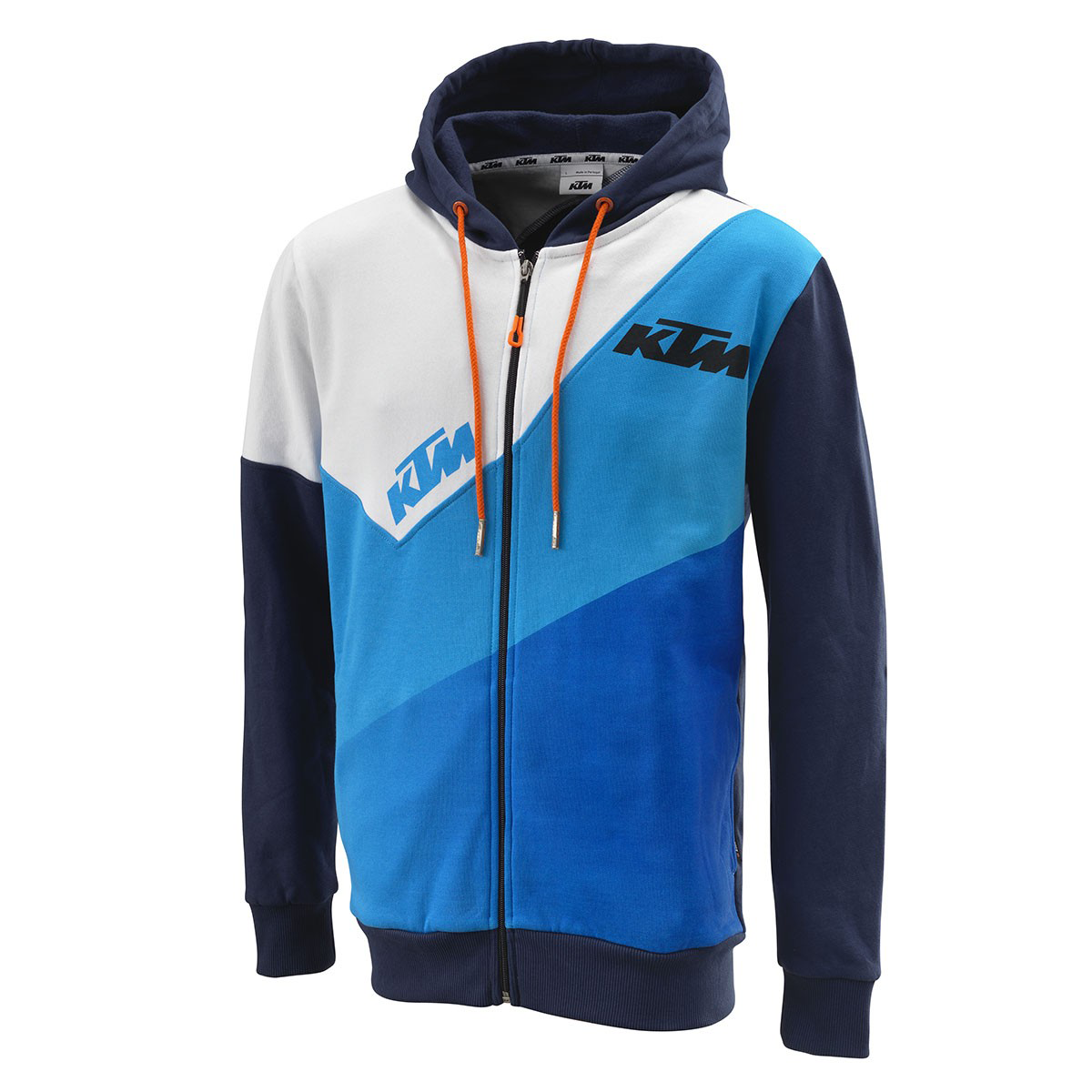 Sudadera Gravity Zip: Combina estilo con espíritu de carreras. Impresiones gráficas, logo KTM y máxima comodidad en algodón. ¡Listo para competir!