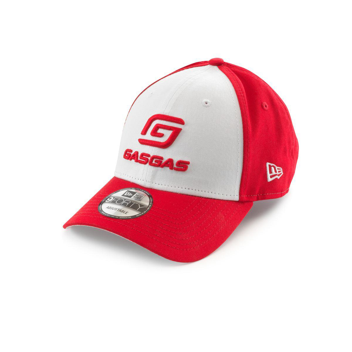 Luce la pasión por la velocidad con la gorra réplica Team Curva GASGAS. Diseño exclusivo New Era, 100 % algodón. Emoción en ROJO/BLANCO. Vive GASGAS.